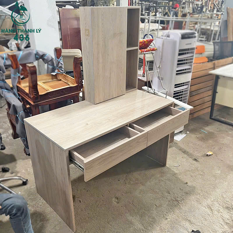 Bàn Làm Việc Liền Kệ Sách Cũ 2 Ngăn Kéo 1M2x60CM ban-lam-viec-lien-ke-sach-cu-2-ngan-keo-1 Bàn Làm Việc Liền Kệ Sách Cũ 2 Ngăn Kéo 1M2x60CM