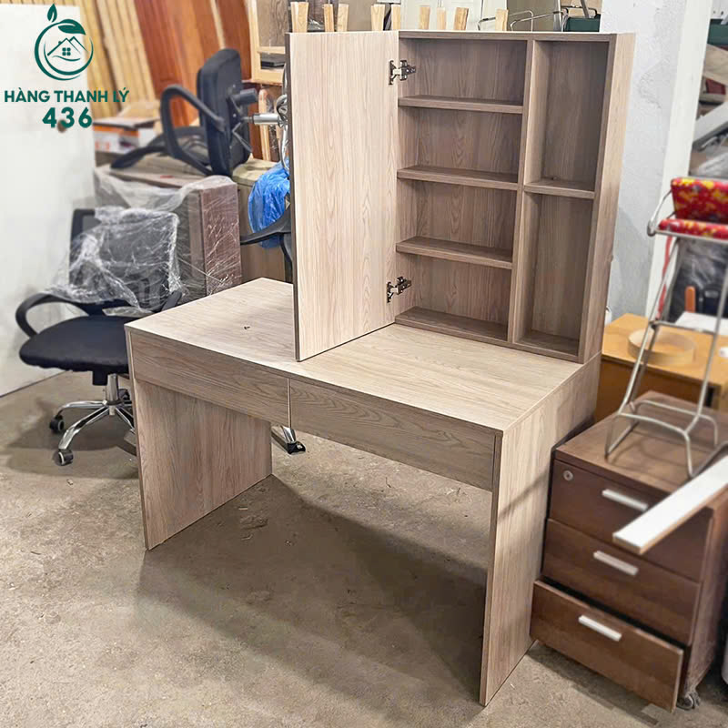 Bàn Làm Việc Liền Kệ Sách Cũ 2 Ngăn Kéo 1M2x60CM ban-lam-viec-lien-ke-sach-cu-2-ngan-keo-2 Bàn Làm Việc Liền Kệ Sách Cũ 2 Ngăn Kéo 1M2x60CM