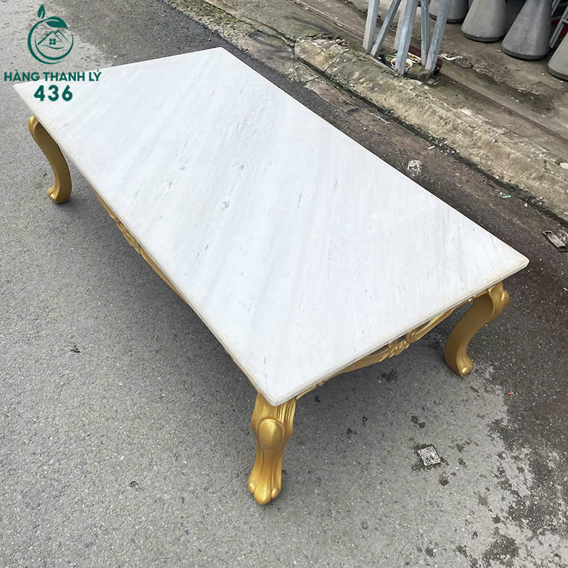 ban-sofa-cu-mat-da-mau-trang-1m5x80cm-1 Bàn Sofa Cũ Mặt Đá Màu Trắng 1M5x80CM