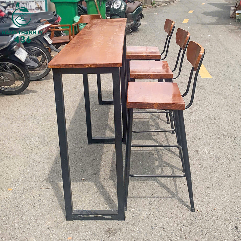 bo-ban-ghe-cafe-chan-cao-cu-phong-cach-vintage-2 Bộ Bàn Ghế Cafe Chân Cao Cũ Phong Cách Vintage