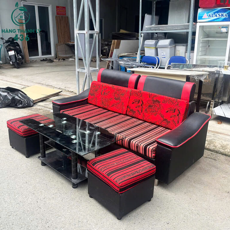 bo ban ghe sofa cu boc da nem vai 1