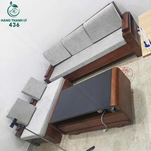 Bộ Ghế Sofa Gỗ Cũ Kiểu Dáng Sang Trọng 3 bo ghe sofa go cu kieu dang sang trong 2