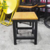 Ghế Cafe Cũ Chân Sắt Sơn Tĩnh Điện Mặt Gỗ 1 ghe cafe cu chan sat son tinh dien mat go 2