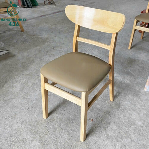 Bộ Bàn Ghế Mango Khung Gỗ Bọc Đệm Màu Nâu Mới 99% 6 ghe mango khung go boc dem mau nau moi 99 4