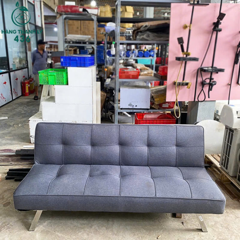 ghe sofa bed cu boc vai chan kim loai