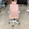 Ghế Xoay Văn Phòng Cũ Màu Hồng Pastel Có Tựa Đầu 1 ghe xoay van phong nu cu mau hong pastel co tua dau 2