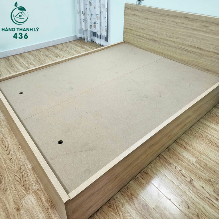 giuong ngu go cu 1m6x2m mau nau nhat hien dai