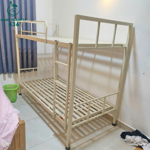 Giường Sắt 2 Tầng Cũ Sơn Màu Trắng Đơn Giản 3 giuong sat 2 tang cu son mau trang don gian 2