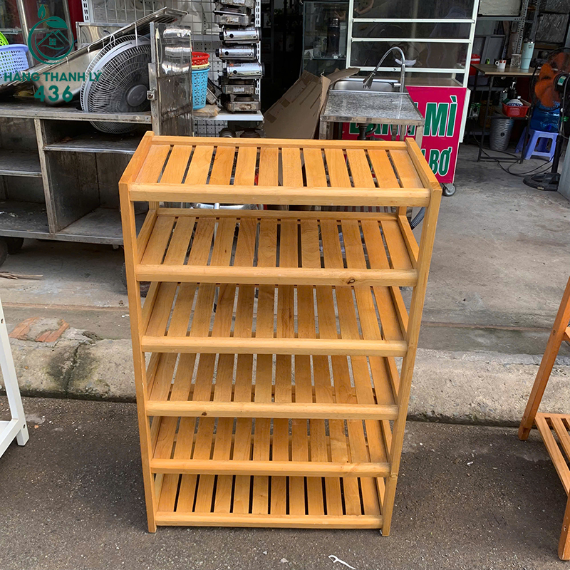 Kệ Giày Dép Gỗ Cũ 6 Tầng Chắc Chắn Giá Rẻ 6 ke giay dep go cu 6 tang chac chan gia re 2 1