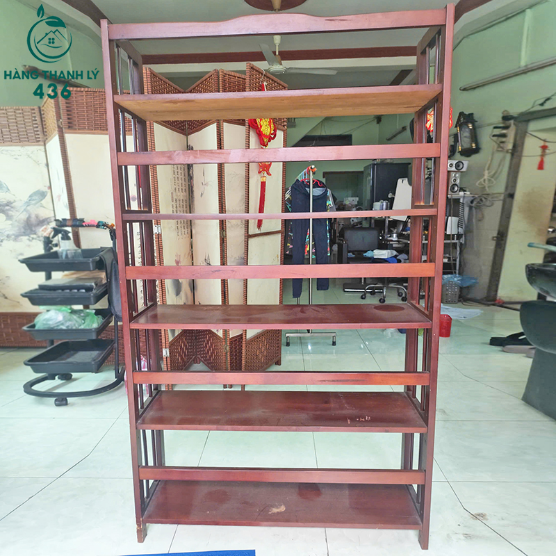 ke-sach-go-cu-5-tang-thiet-ke-rong-rai-2 Kệ Sách Gỗ Cũ 5 Tầng Thiết Kế Rộng Rãi