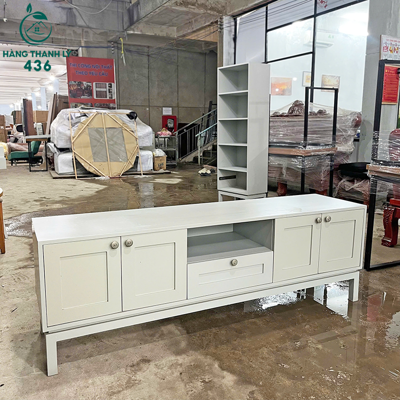 ke-tivi-go-cu-1m8x60cm-thiet-ke-nhieu-ngan-tien-loi-2 Kệ Tivi Gỗ Cũ 1M8x60CM Thiết Kế Nhiều Ngăn Tiện Lợi