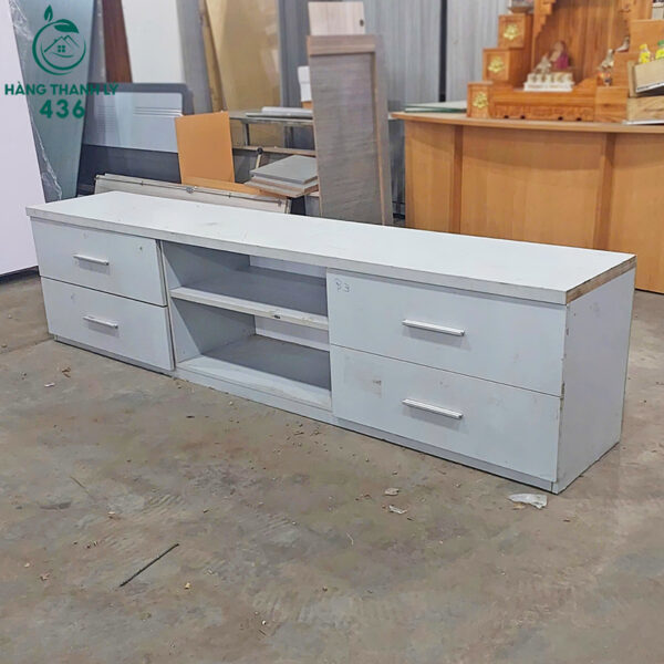 ke tivi go cu 2m4 thiet ke nhieu ngan tu tien dung 3