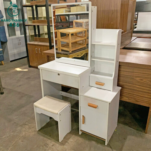 Bàn Trang Điểm Cũ Có Tủ Nhỏ Và Hộc Kéo Mới 90% 4 thanh ly ban trang diem co tu nho va hoc keo moi 99 1