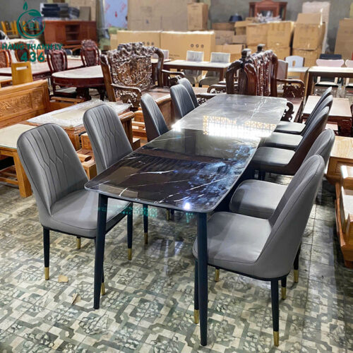 thanh ly bo ban an mat da ghe boc da cao cap moi 99 1