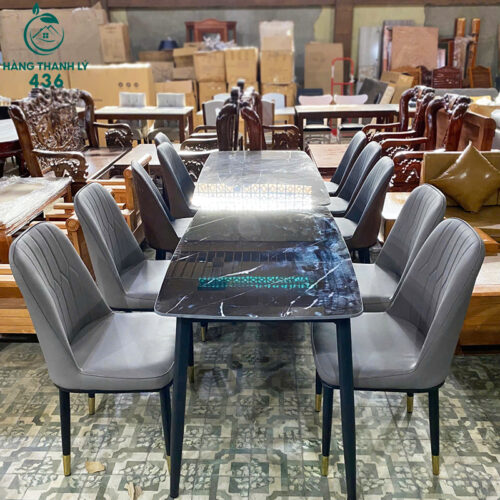 thanh ly bo ban an mat da ghe boc da cao cap moi 99 3