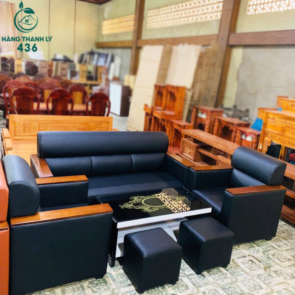 thanh ly bo ghe sofa boc da cao cap moi 99 nhieu mau 2