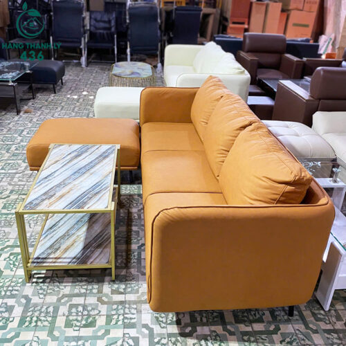 thanh ly bo ghe sofa boc da mau cam goc l don roi moi 99 6