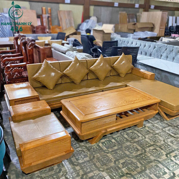 thanh ly bo salon go goc l hang cao cap moi 99 1