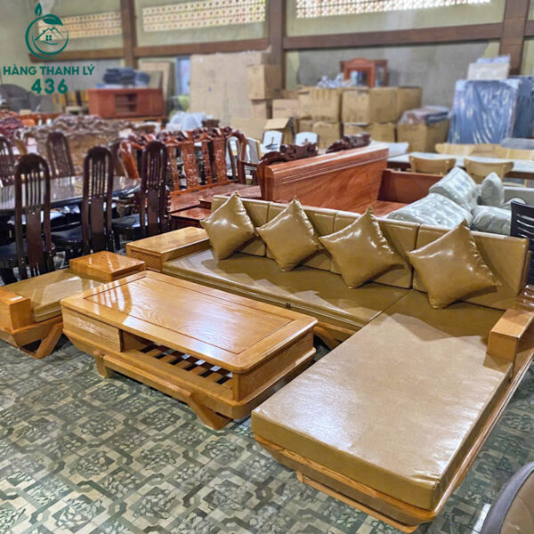 thanh ly bo salon go goc l hang cao cap moi 99 2