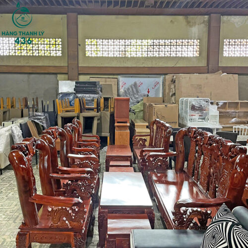 Thanh Lý Bộ Salon Gỗ Tràm Đào Tay 8 Hàng Mới 99% 5 thanh ly bo salon go tram dao tay 8 hang moi 99 1