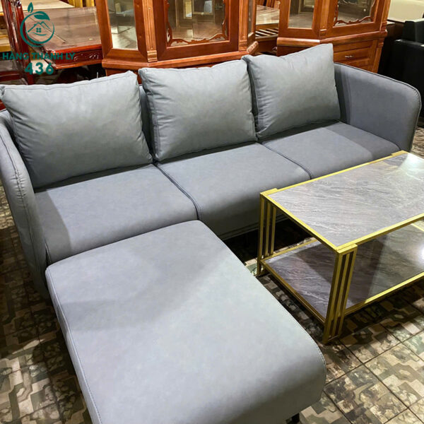 thanh ly bo sofa goc l don roi mau xam moi 99 1
