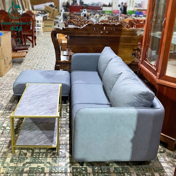 thanh ly bo sofa goc l don roi mau xam moi 99 3