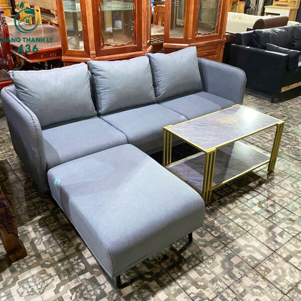 thanh ly bo sofa goc l don roi mau xam moi 99 5