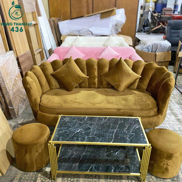 thanh ly bo sofa so boc nhung kem don moi 99 1