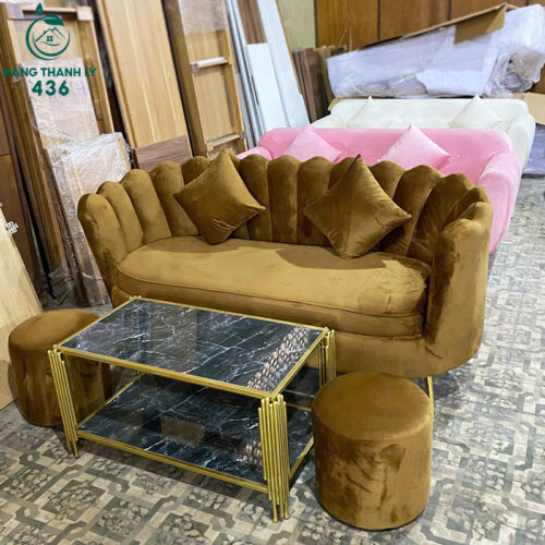 thanh ly bo sofa so boc nhung kem don moi 99 2