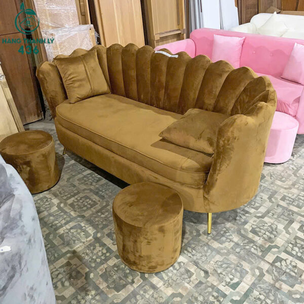 thanh ly bo sofa so boc nhung kem don moi 99