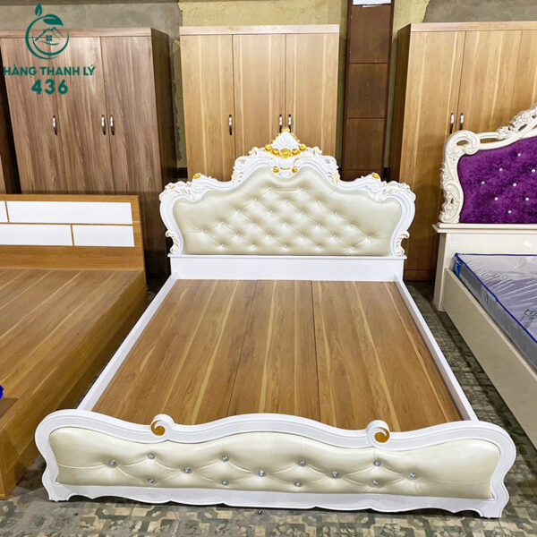 thanh ly giuong ngu tan co dien 1m6x2m mau trang moi 99 2