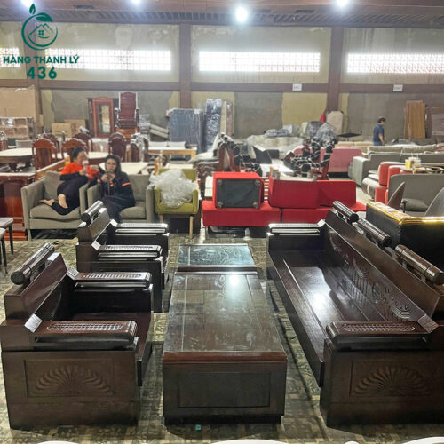 Thanh Lý Bộ Salon Gỗ Đối Xích Cao Cấp Mới 99% 7 thanh ly salon go tu nhien 4