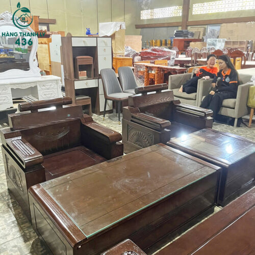 Thanh Lý Bộ Salon Gỗ Đối Xích Cao Cấp Mới 99% 5 thanh ly salon go tu nhien 6