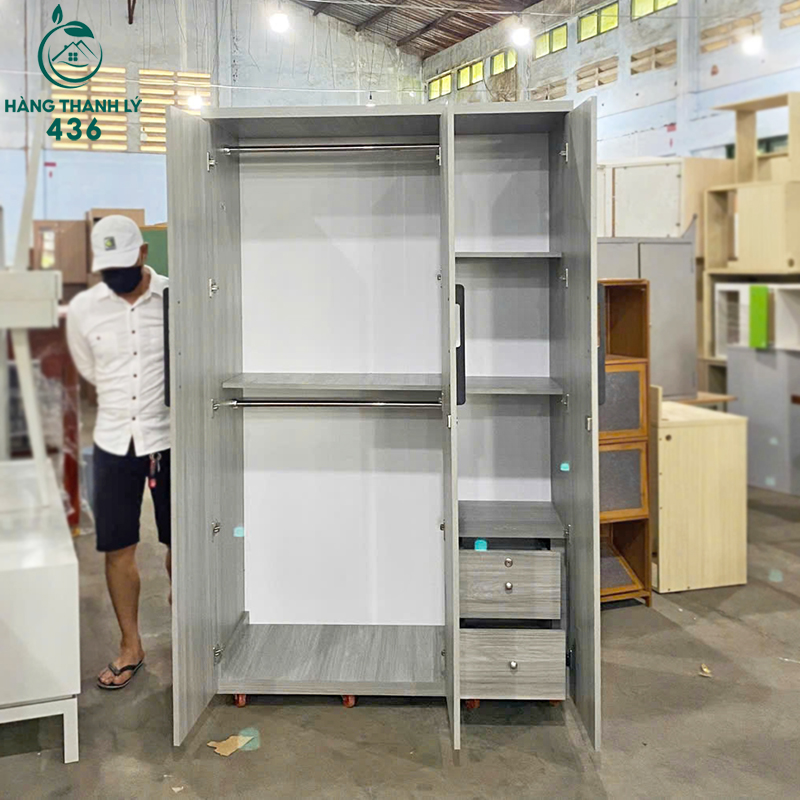 Thanh Lý Tủ Quần Áo 3 Cánh Màu Xám 1M2 Mới 99% thanh-ly-tu-quan-ao-3-canh-mau-xam-1m2-moi-99-1 Thanh Lý Tủ Quần Áo 3 Cánh Màu Xám 1M2 Mới 99%