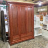 Thanh Lý Tủ Quần Áo Gỗ 3 Cánh 1M57 Màu Nâu Đỏ Mới 99% 2 thanh ly tu quan ao go 3 canh mau nau do moi 99 4
