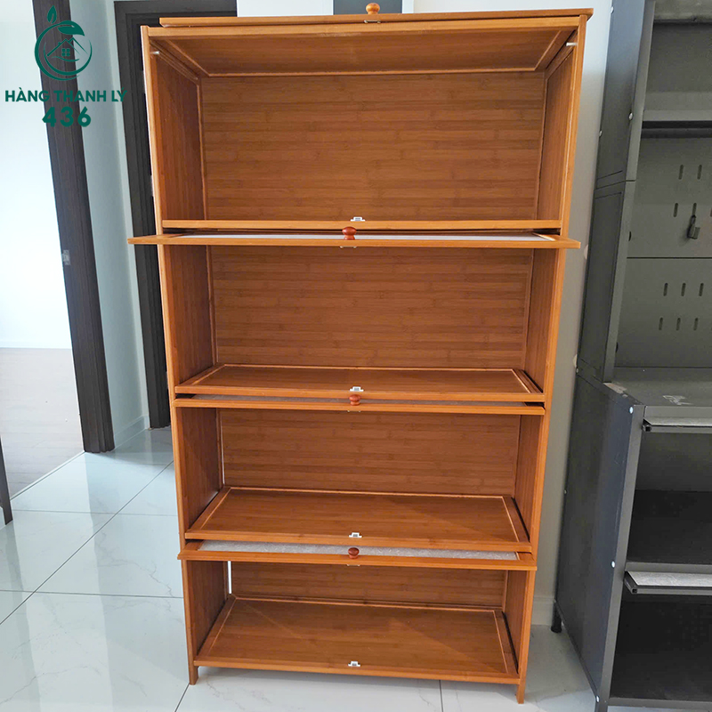 tu-giay-dep-go-cu-4-ngan-tien-loi-79cmx1m4-1 Tủ Giày Dép Gỗ Cũ 4 Ngăn Tiện Lợi 79CMx1M4