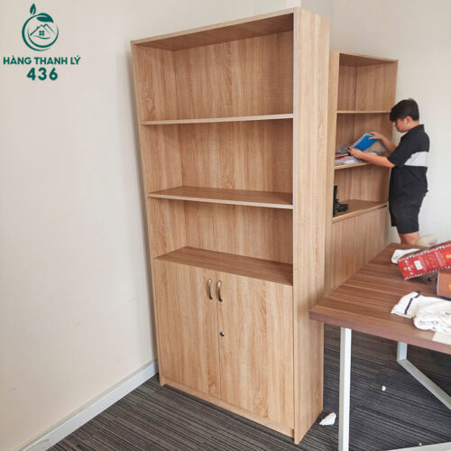 Tủ Hồ Sơ Gỗ Cũ 1Mx2M 3 Tầng Kệ Mở Thiết Kế Đơn Giản 4 tu ho so go cu 3 tang ke mo thiet ke don gian 2