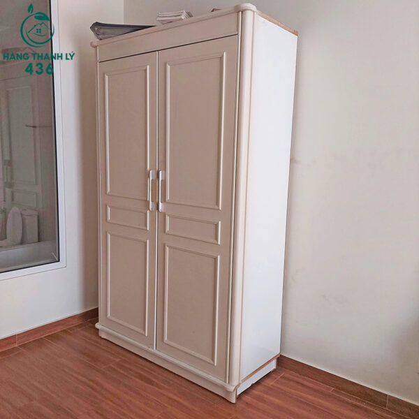 tu quan ao 2 canh cu 1m4x2m3 gan guong ben trong 3