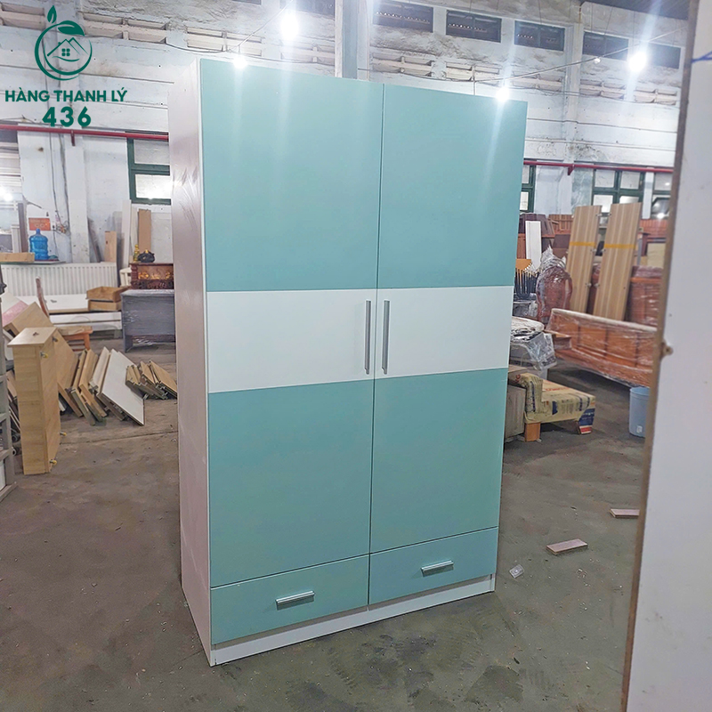 Tủ Quần Áo Cũ 1M2x2M Màu Trắng Phối Xanh 2 Cánh tu-quan-ao-cu-1m2x2m-mau-trang-phoi-xanh-2-canh-4 Tủ Quần Áo Cũ 1M2x2M Màu Trắng Phối Xanh 2 Cánh