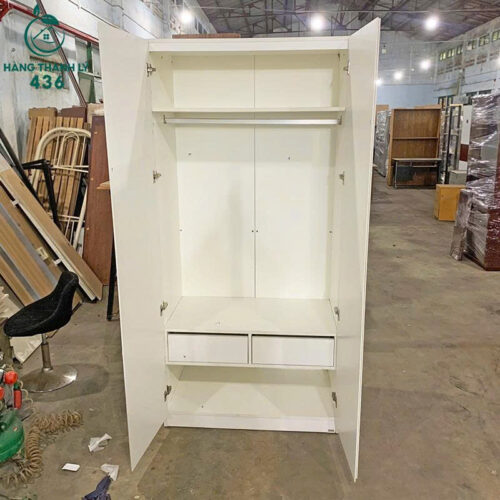 Tủ Quần Áo Cũ 2M1x1M 2 Cánh Màu Trắng 4 tu quan ao cu 2m1x1m 2 canh mau trang 3 1