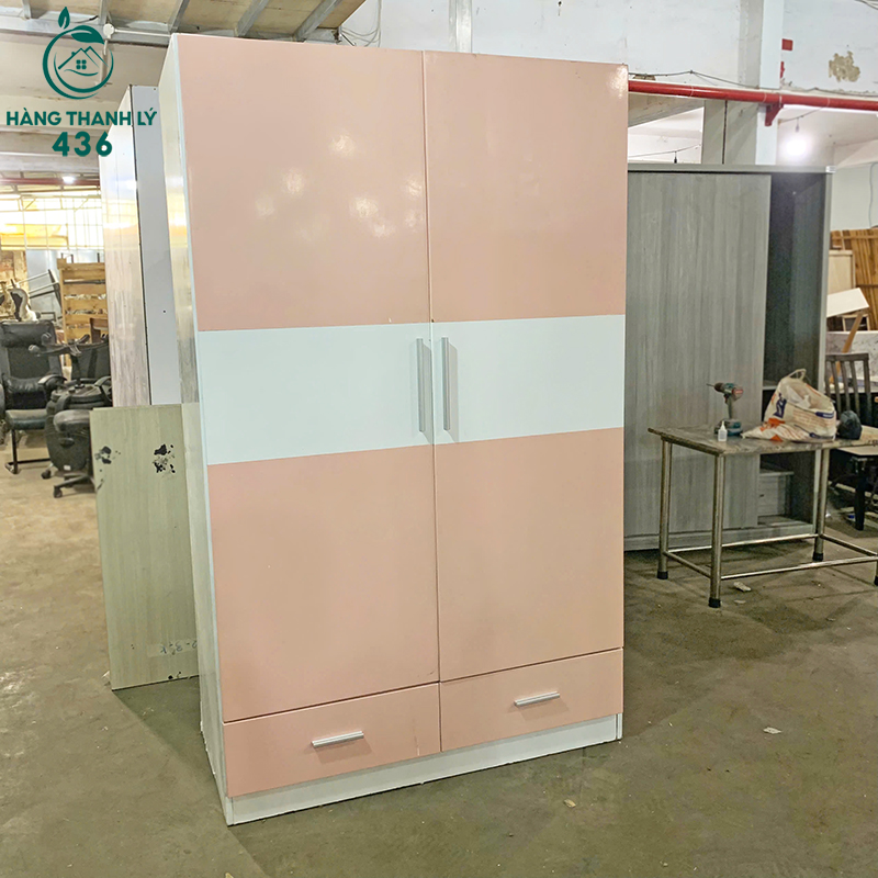 Tủ Quần Áo Gỗ Cũ 1M2x2M Màu Trắng Phối Hồng 2 Cánh tu-quan-ao-go-cu-1m2x2m-mau-trang-phoi-hong-2-canh-3 Tủ Quần Áo Gỗ Cũ 1M2x2M Màu Trắng Phối Hồng 2 Cánh