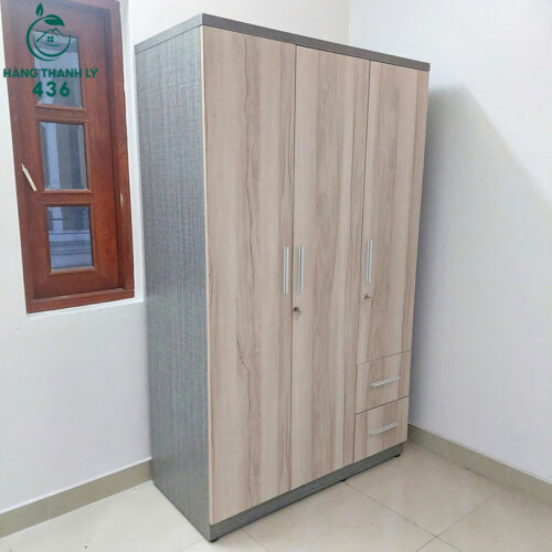 Tủ Quần Áo Gỗ Cũ 3 Cánh 2 Ngăn Kéo Tiện Dụng 7 tu quan ao go cu 3 canh 2 ngan keo tien dung 6