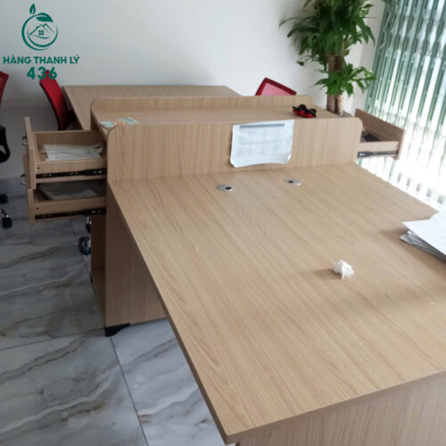 Bàn Cũ Văn Phòng 4 Chỗ Ngồi Kèm Hộc Tủ Gỗ 3 ban cu van phong 4 cho ngoi kem hoc tu go 2