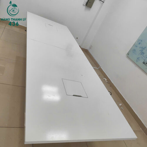 Bàn Họp Cũ Màu Trắng Sáng Dài 3M6X1M2 Sang Trọng 3 ban hop cu mau trang sang dai 3m6x1m2 sang trong 1