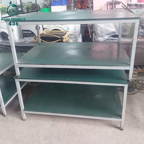 Bàn Kệ Inox Cũ 2 Tầng Chân Sắt (Nhiều Mẫu) 10 ban ke inox cu 2 tang chan sat nhieu mau 1