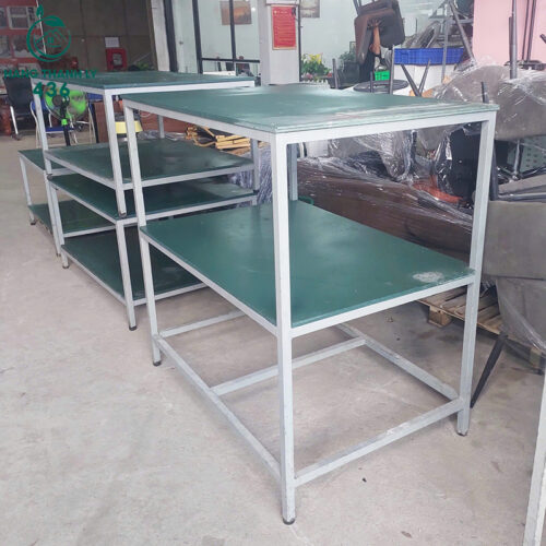 Bàn Kệ Inox Cũ 2 Tầng Chân Sắt (Nhiều Mẫu) 9 ban ke inox cu 2 tang chan sat nhieu mau 2