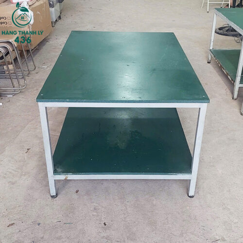 Bàn Kệ Inox Cũ 2 Tầng Chân Sắt (Nhiều Mẫu) 8 ban ke inox cu 2 tang chan sat nhieu mau 4