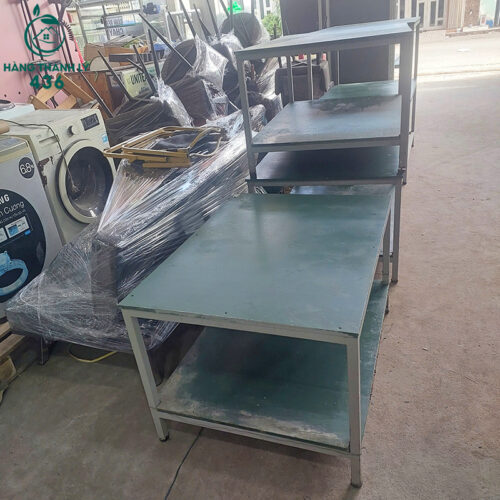 Bàn Kệ Inox Cũ 2 Tầng Chân Sắt (Nhiều Mẫu) 4 ban ke inox cu 2 tang chan sat nhieu mau 8