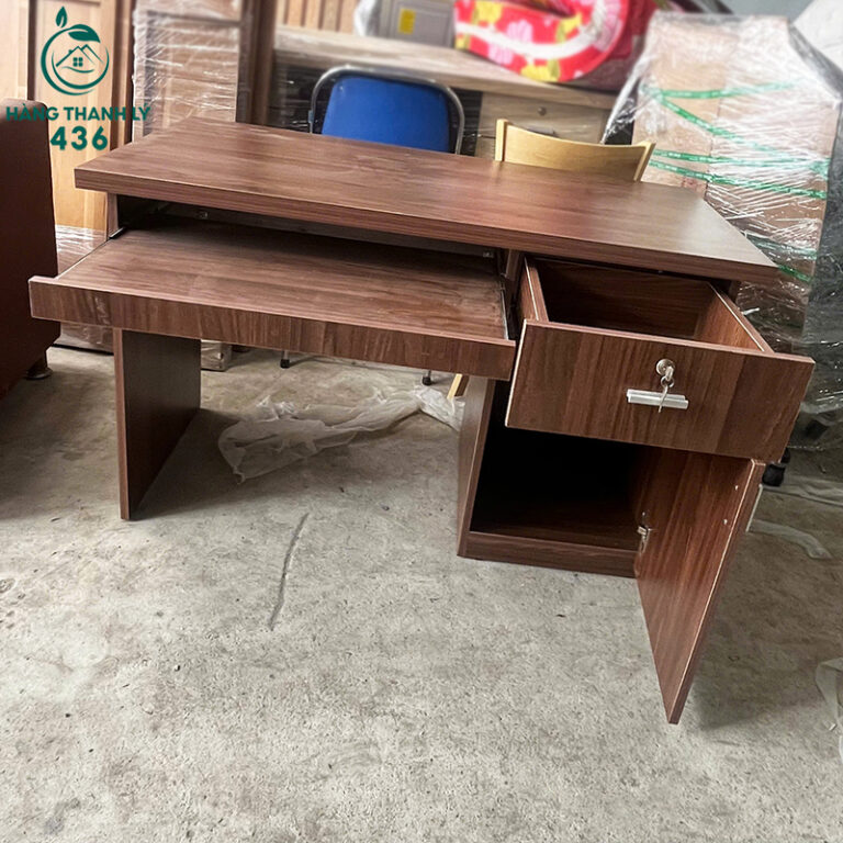 ban lam viec cu 1m2x60cm co hoc tu tien dung 4
