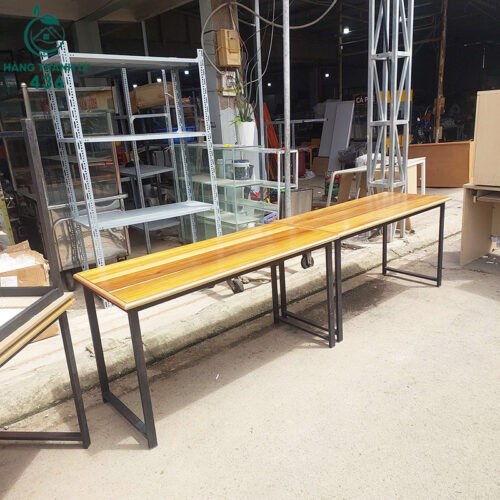 Bàn Làm Việc Cũ 1M4X60CM Chân Chữ U Mặt Gỗ Đẹp 4 ban lam viec cu 1m4 chan chu u mat go dep 1